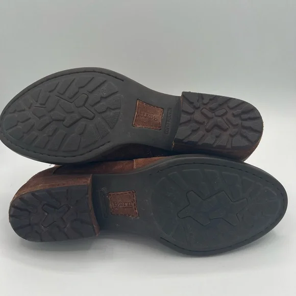 Born Jorgette Ankle Boots in Distressed Suede Brown size 8.5 - Picture 6 of 10